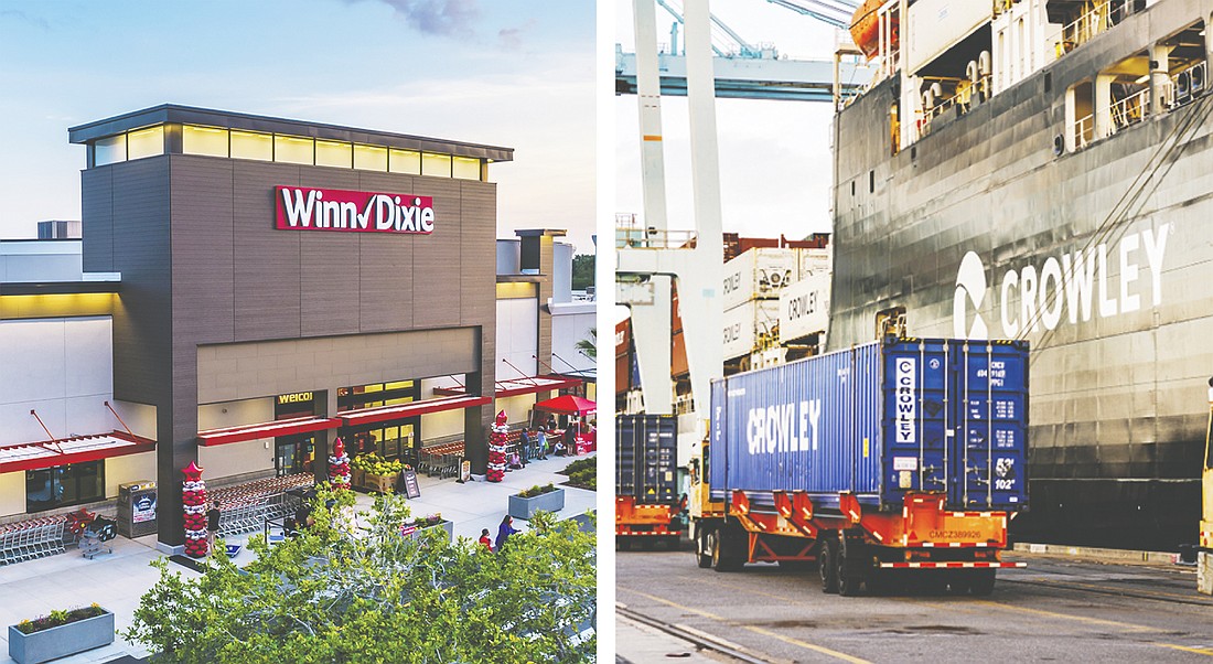 Southeastern Grocers Inc., parent company of Winn-Dixie, and shipping company Crowley Maritime are on the Forbes magazine list of the largest privately owned companies. Both are headquartered in Jacksonville.