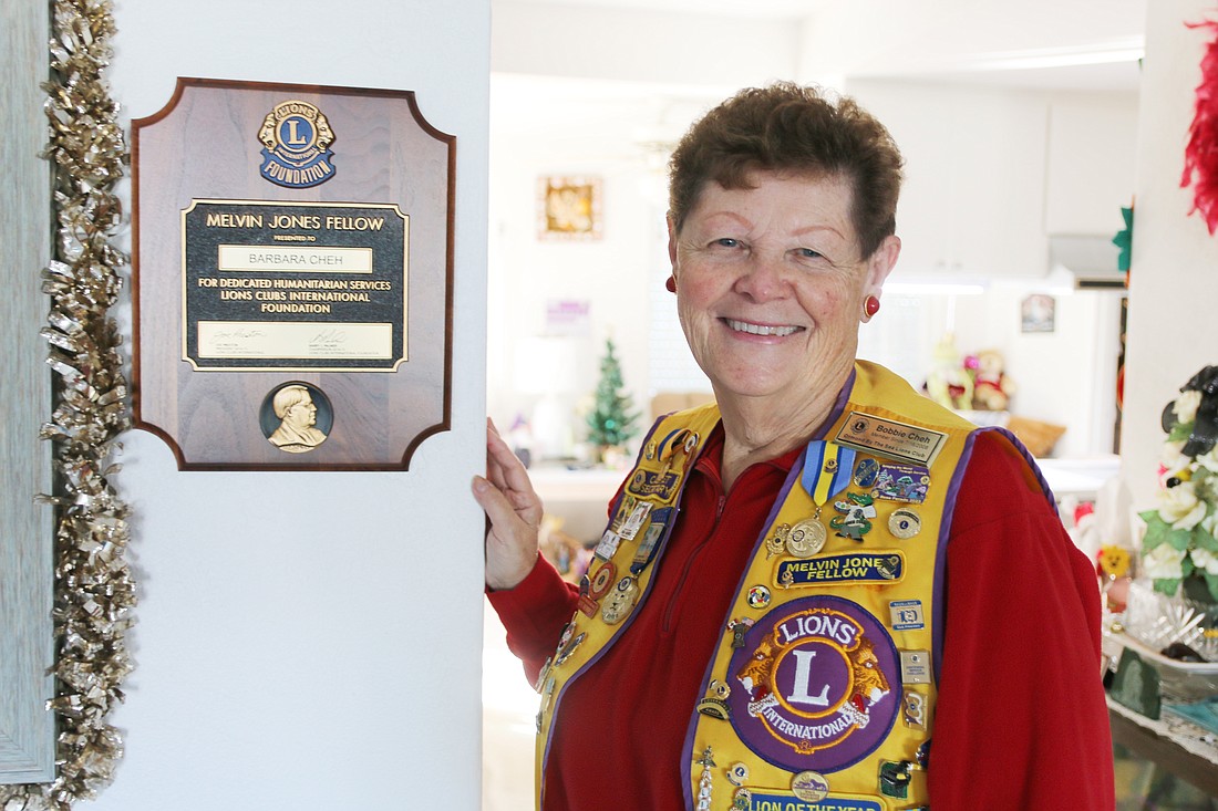 Bobbie Cheh has been a part of the Ormond-by-the-Sea Lions Club for 15 years. Photo by Jarleene Almenas