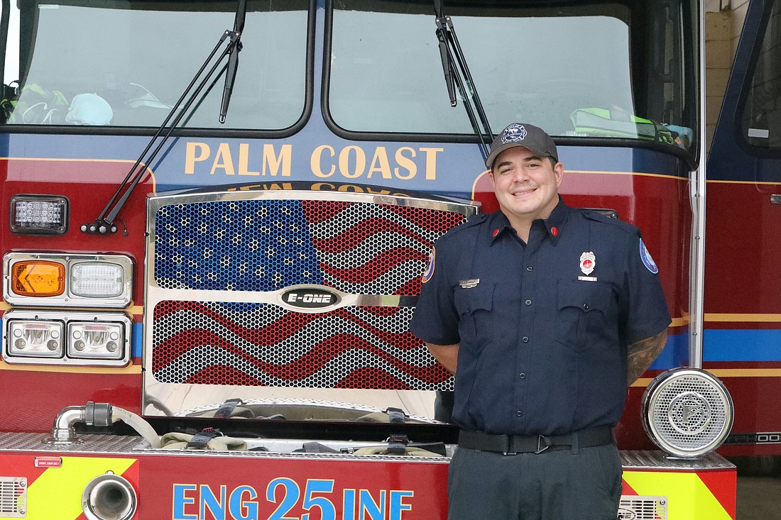 Palm Coast Fire Department Lt. Joseph Fajardo is the department's Community Engagement Officer and runs the Junior Firefighters Program. Photo by Brent Woronoff