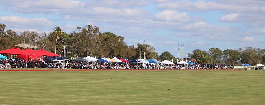 Thousands of fans lined both sidelines for the Sarasota Polo Club's season opener Dec. 31.