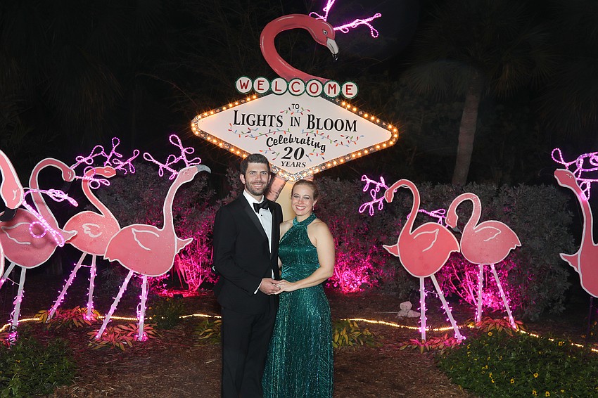 Tom and Tara Sweeney enjoy a stroll through Lights in Bloom.