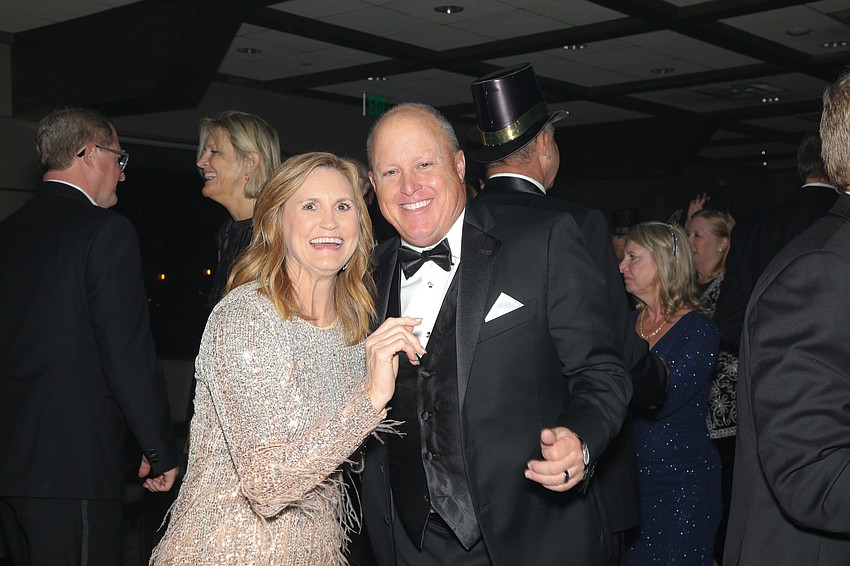 Kelley and Gavan Hunt enjoy the music and dance floor.