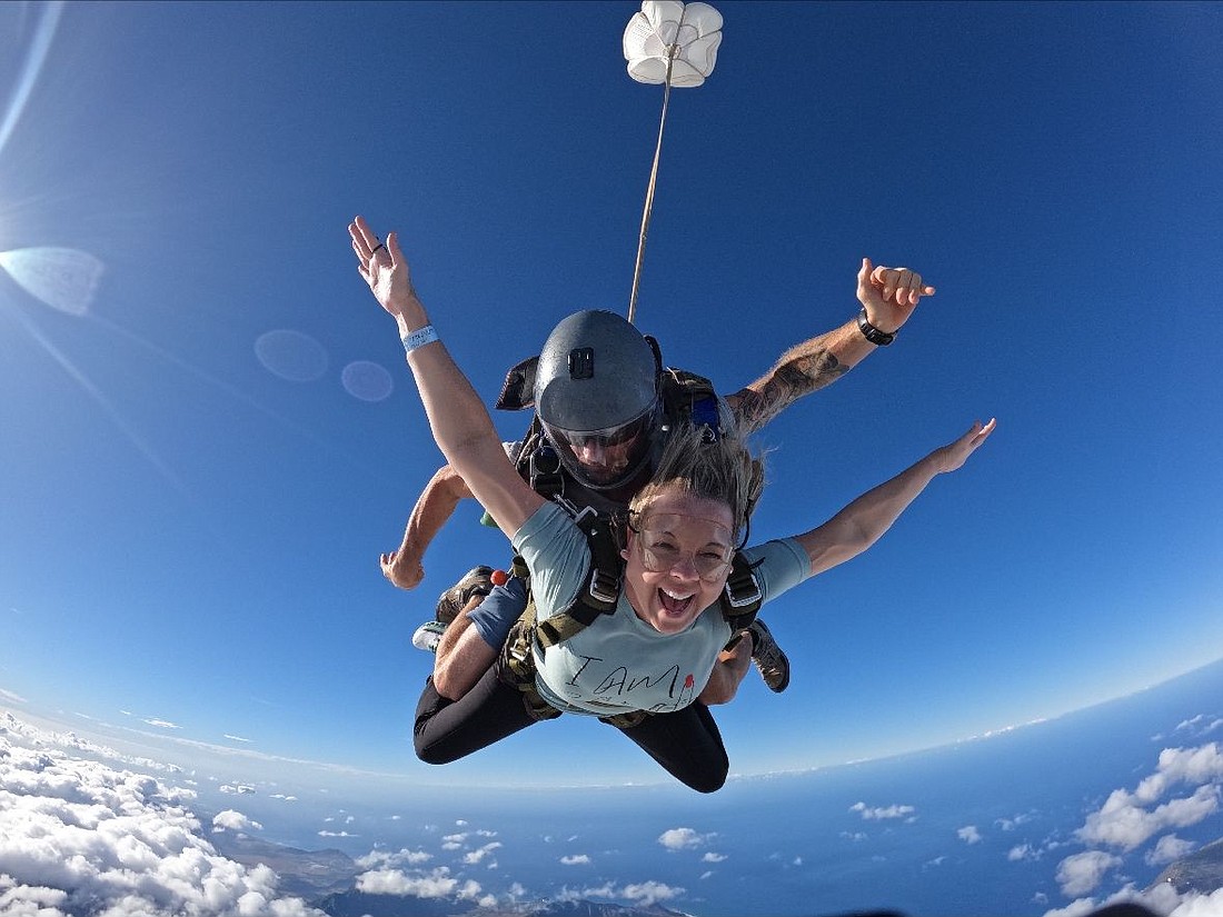 Tampa nonprofit executive Casey Taylor went skydiving in Hawaii in November.