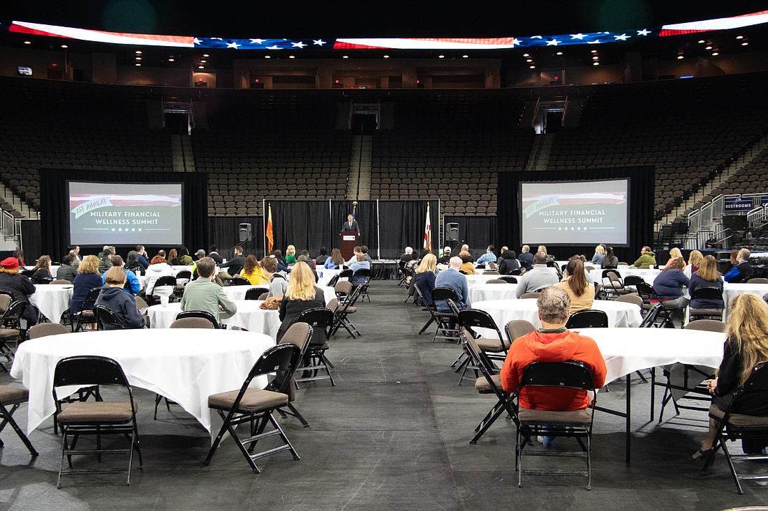 The Military Financial Wellness Summit brought active-duty military, veterans and local service providers together Dec. 9 at VyStar Veterans Memorial Arena.