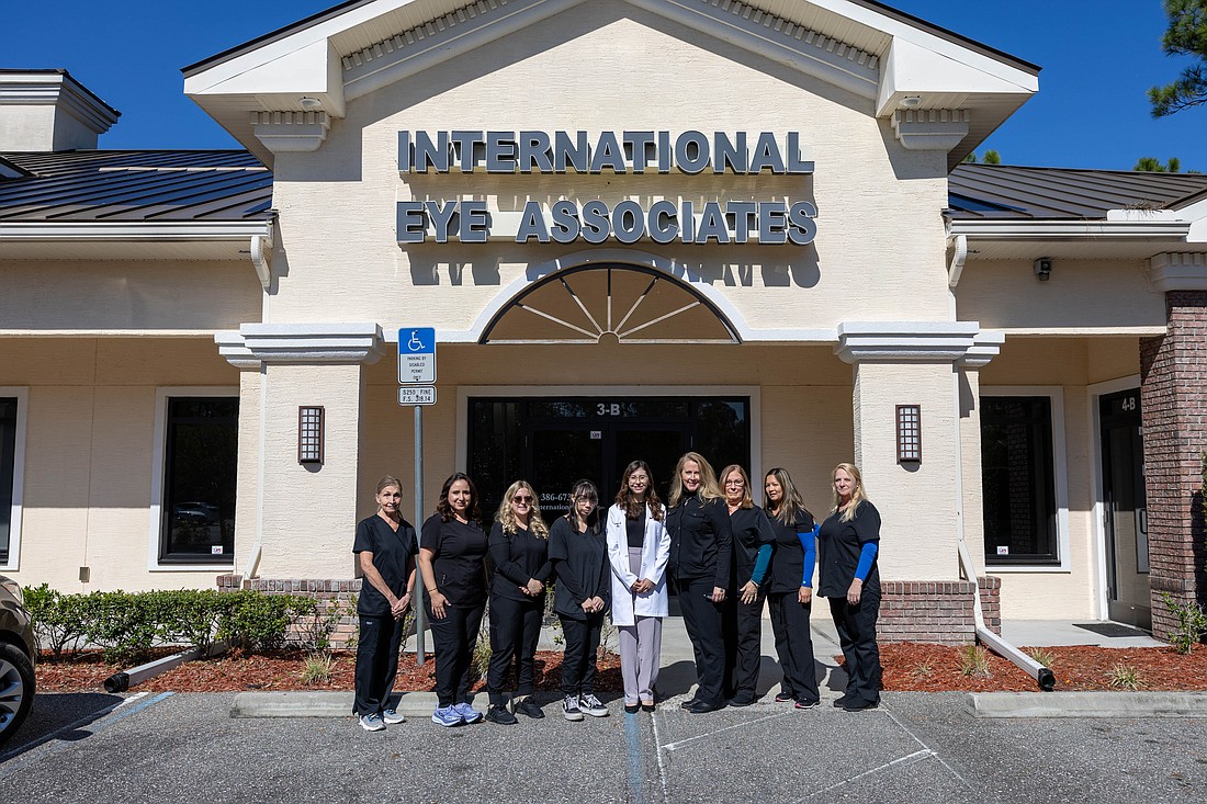 Dr. Samantha N. Habhab (center) and the staff at International Eye Associates in Ormond Beach. Courtesy photo