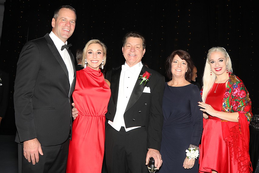 Steve and Kelly MacKinnon, Bob and Susan Harrigan, and debutante dance instructor, Sarah Lototskyy