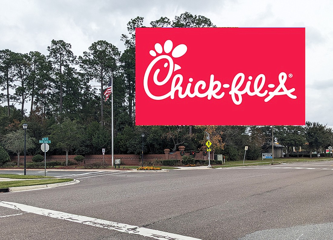 Access to the Chick-fil-A planned in North Jacksonville across from First Coast High School would be through the Bradley Cove Road entrance to the North Creek subdivision.