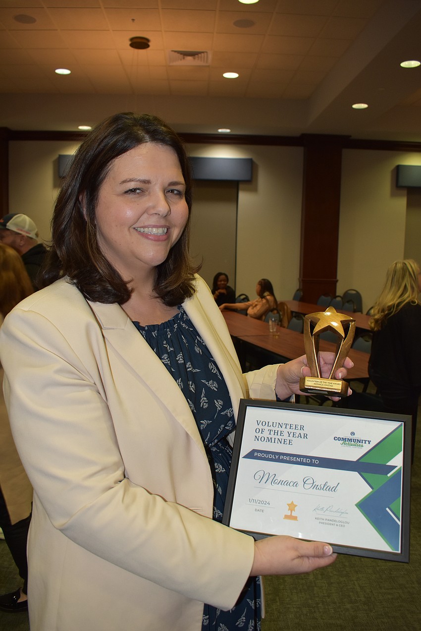Monaca Onstad was honored as Volunteer of the Year.