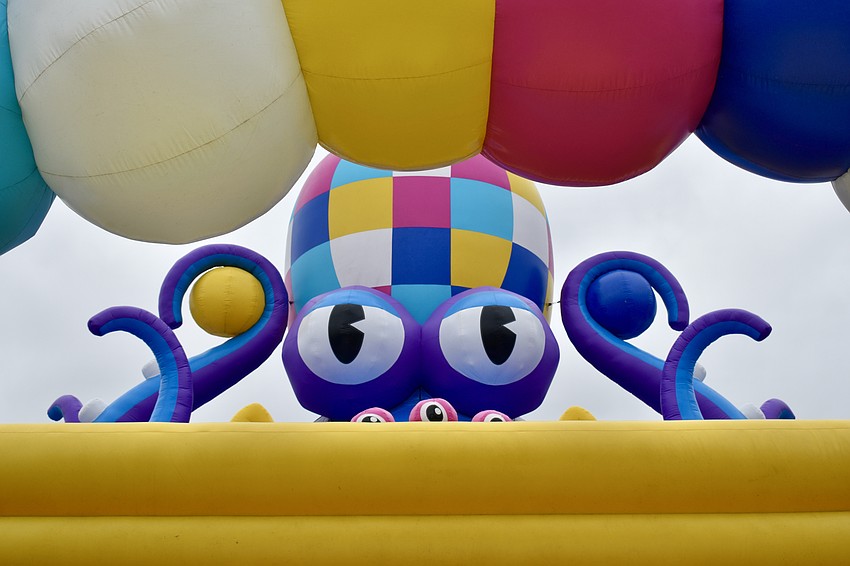 The OctoBlast is not just a bounce house. Inside, there's a foam party and a live DJ.