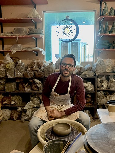 Mike Cavaliere took a pottery class, and you can, too! Down to Earth Pottery, in Flagler Beach, offers lessons for nearly all ages and experience levels. (Photo: Rebecca Cavaliere)