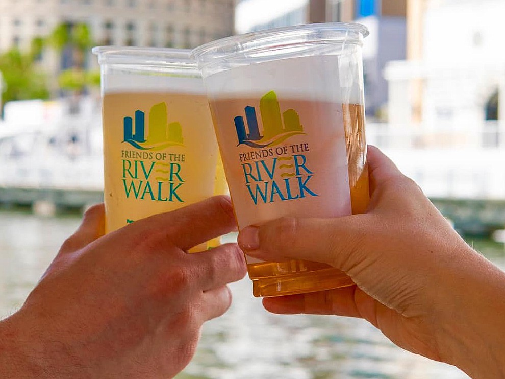 Tampa created specialty centers along its riverwalk, offering alcoholic beverages in special cups.