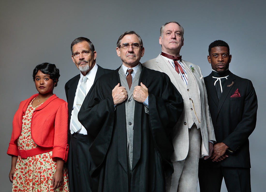 Brielle Rivera Headrington, Mark Benninghofen, David Breitbarth, Andrew Long and Curtis Bannister star in Asolo Repertory Theatre's production of "Inherit the Wind," directed by Asolo Rep Producing Artistic Director Peter Rothstein.