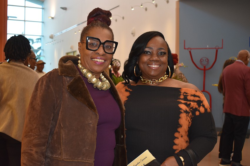 Debra Harvey and Rhonda Calahan at the awards ceremony.