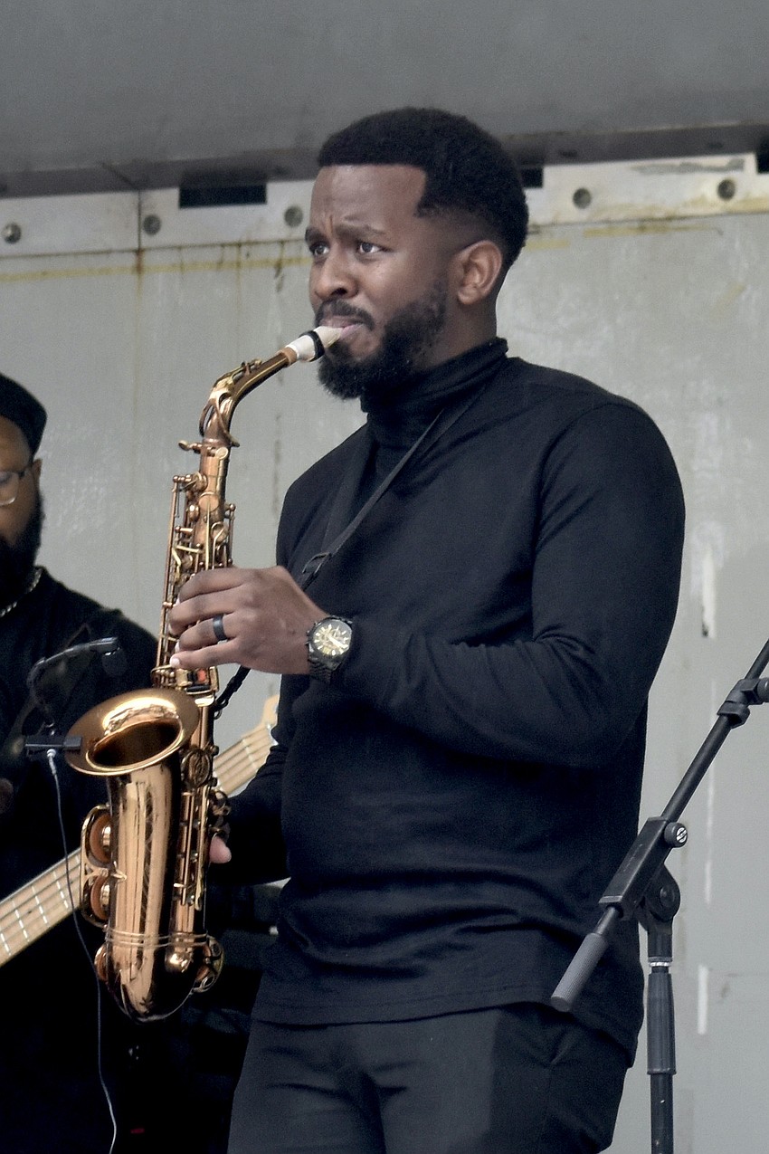 Rev. Dr. John W. Walker, Jr., played the saxophone at the awards ceremony as well as at MLK Music Fest.