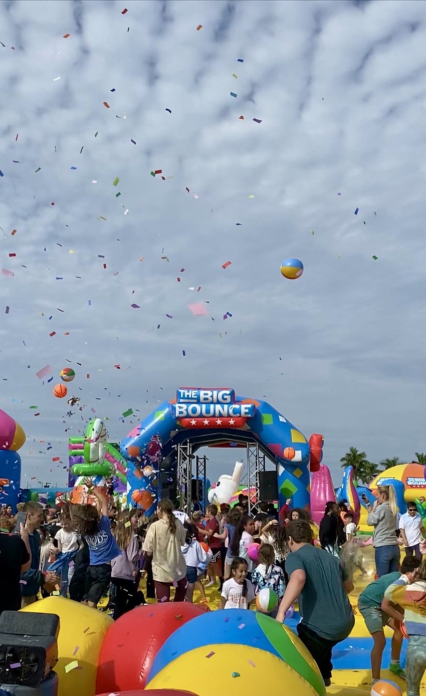 Passes include a 45-minute party inside the 24,000-square-foot bounce house.