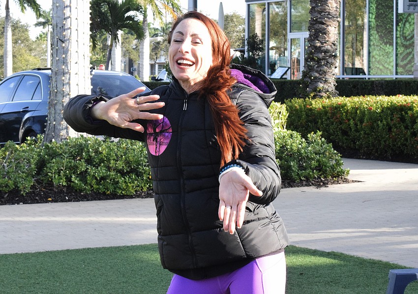 Jodi Sobol, owner of Miss Jodi's School of Dance, gets children energized to dance.