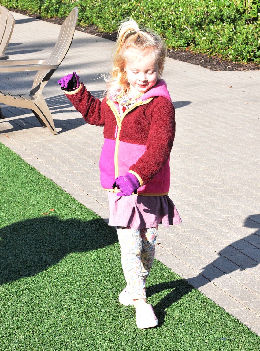 Lakewood Ranch 4-year-old Brielle Young gallops around the Green at UTC.
