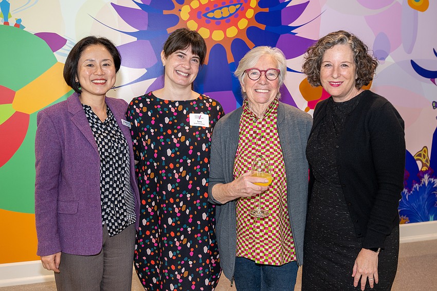 Sarasota Art Museum Curator Rangsook Yoon,  Tandem Press Curator Sona Pastel-Daneshgar, artist Judy Pfaff and Sarasota Art Museum Executive Director Virginia Shearer