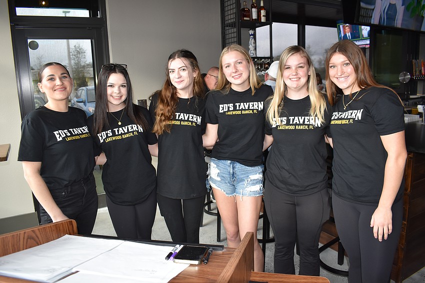 The staff at the new Ed's Tavern was ready to welcome guests Friday during a soft opening. The restaurant opens to the public on Saturday.