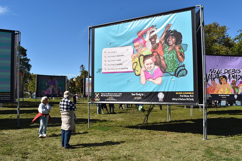 Bruce and Catherine Penrod look at 