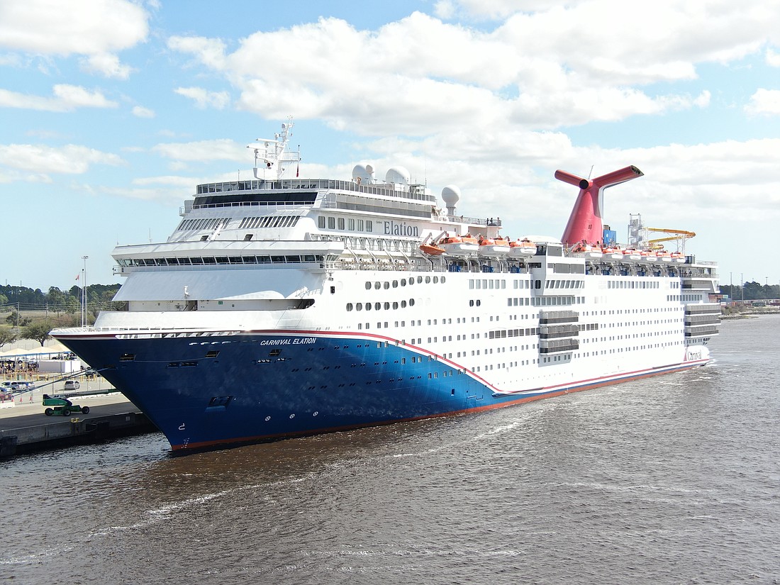The Carnival Elation is currently the only ship operating from the JaxPort Cruise Terminal.