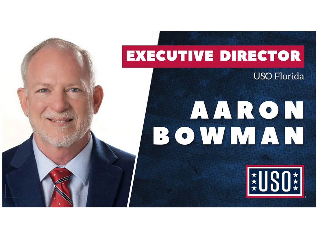 The announcement that Aaron Bowman has been selected as the new USO Florida executive director.
