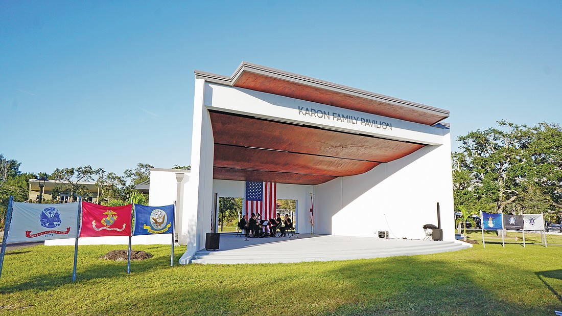 The Karon Family Pavilion is the setting for a variety of events, including performances by area-based arts groups.