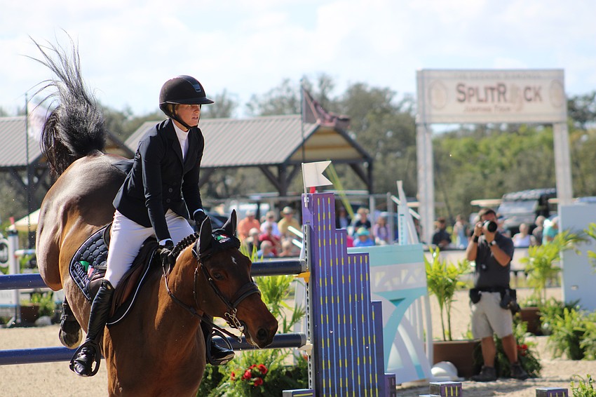 Caitlin Boyle and Prianti Van Het Mikkenhof land clean during the Lugano Diamonds Grand Prix in Myakka.