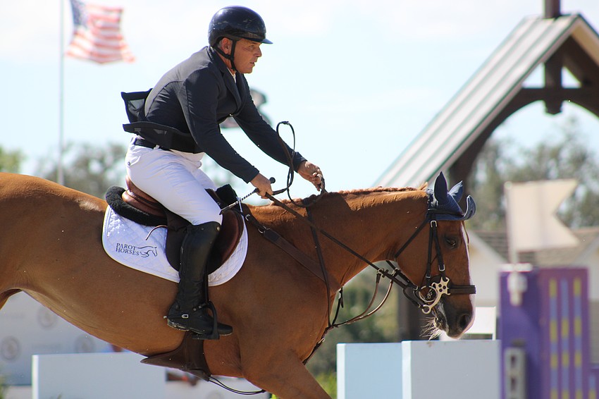 Chili's Samuel Parot, a former Olympian, had two horses in the Lugano Diamonds, but couldn't make it to the jump-offs.