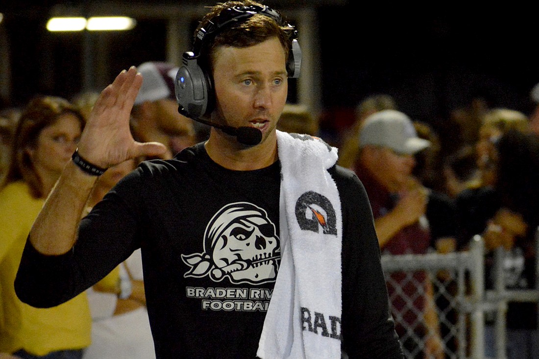 Eric Sanders' Braden River High football offenses have averaged 28.7 points per game since 2012.