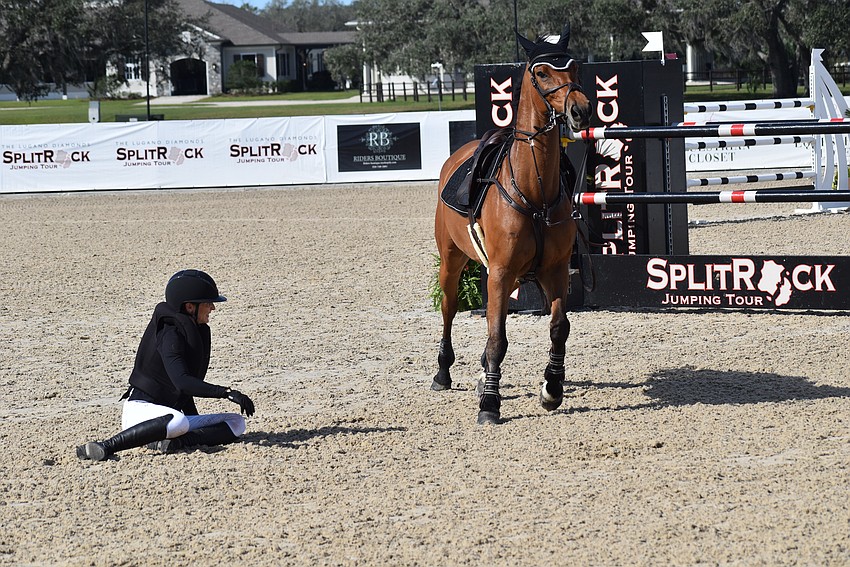 The day came to a frustrating end for Maddison Stephen, who was thrown from Yalambis Ikon in the Lugano Diamonds Grand Prix at TerraNova.