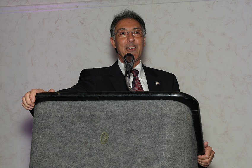 Florida State Attorney Ed Brodsky gives a welcoming address.