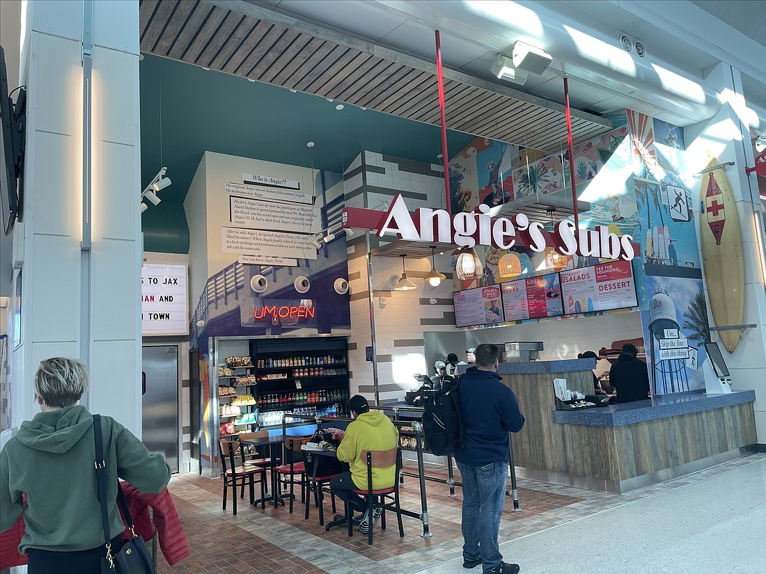 Jacksonville Beach-based Angie’s Subs opened a quick-service restaurant at Jacksonville International Airport.