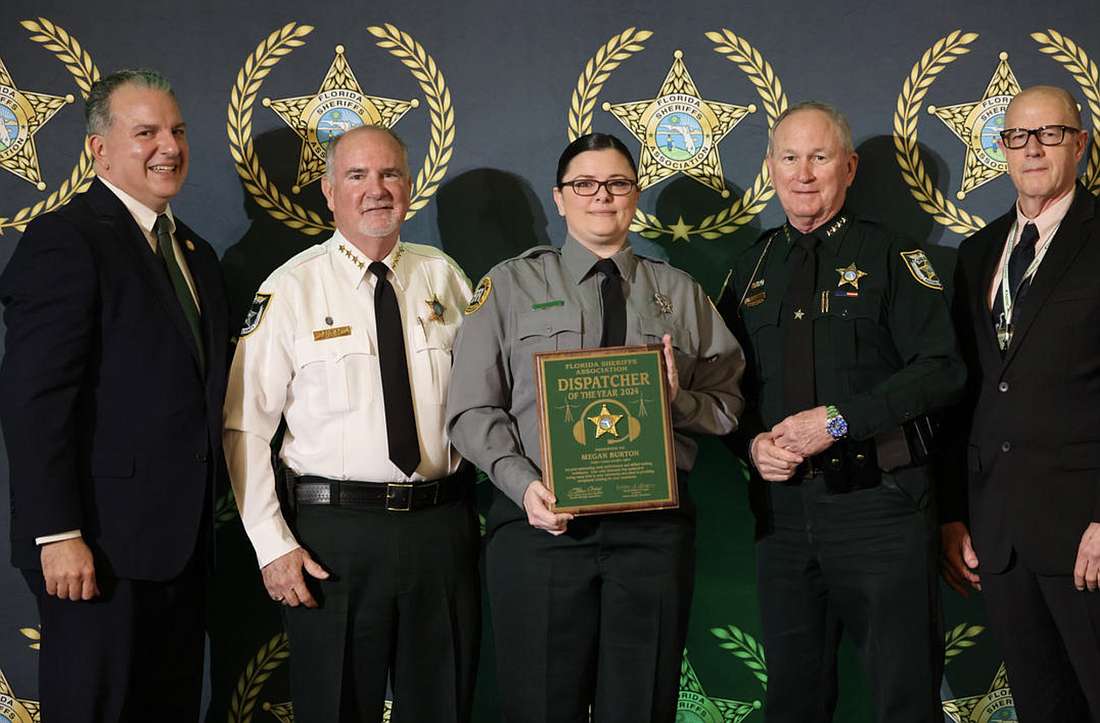 FCSO’s Communications Specialist First Class Megan Burton was selected as the Florida Sheriffs Association's 2024 dispatcher of the year. Photo courtesy of the FCSO