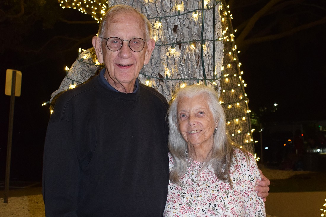 Bud Northway and Rosanna White at the Chamber's Light Up, Longboat event on Nov. 25. The couple will be renewing their vows after being married for six weeks.