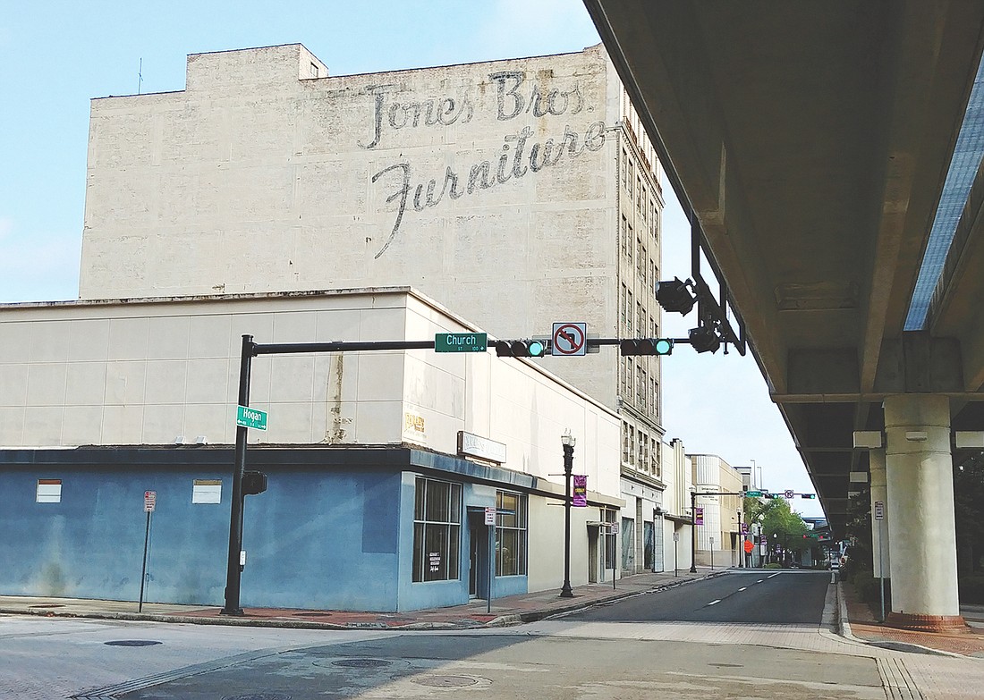 The Jones Bros. Furniture Co. building at 520 N. Hogan St.