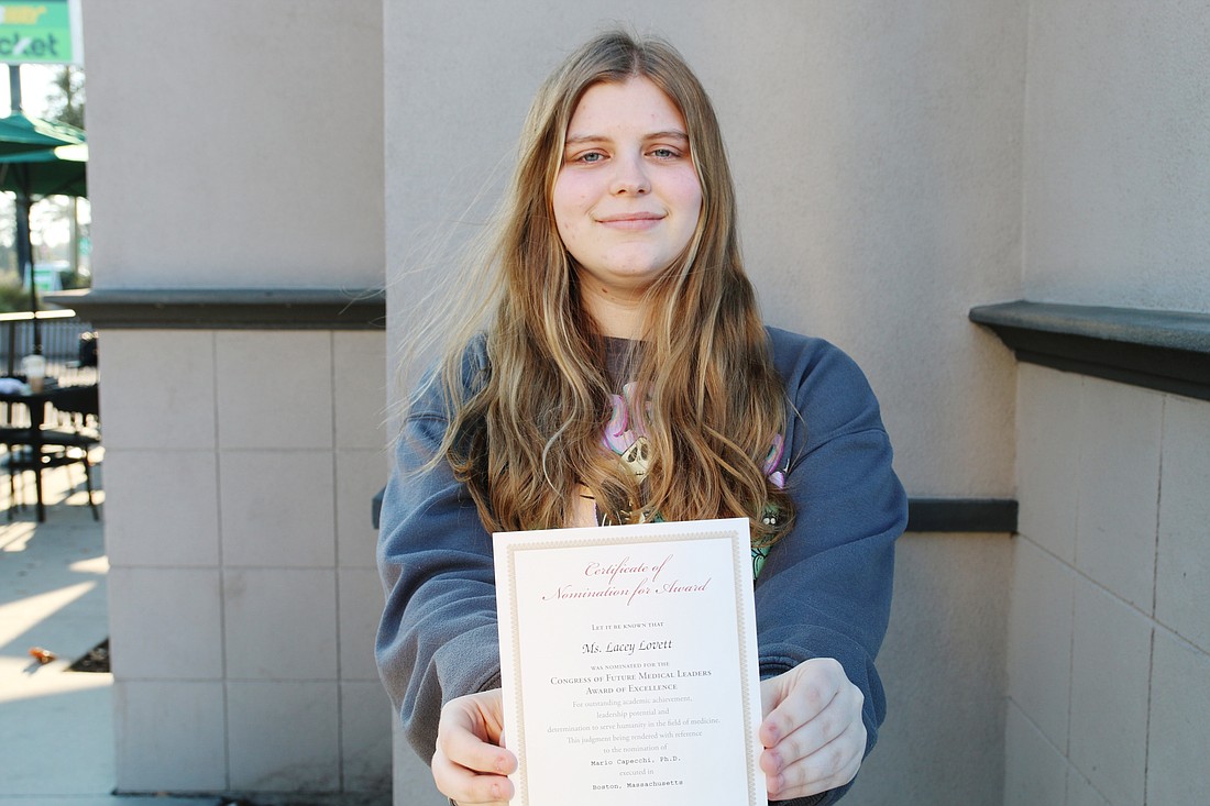 Mainland High School Freshman Lacey Lovett will be a delegate to the Congress of Future Medical Leaders at the University of Massachusetts Lowell campus this summer. Photo by Jarleene Almenas
