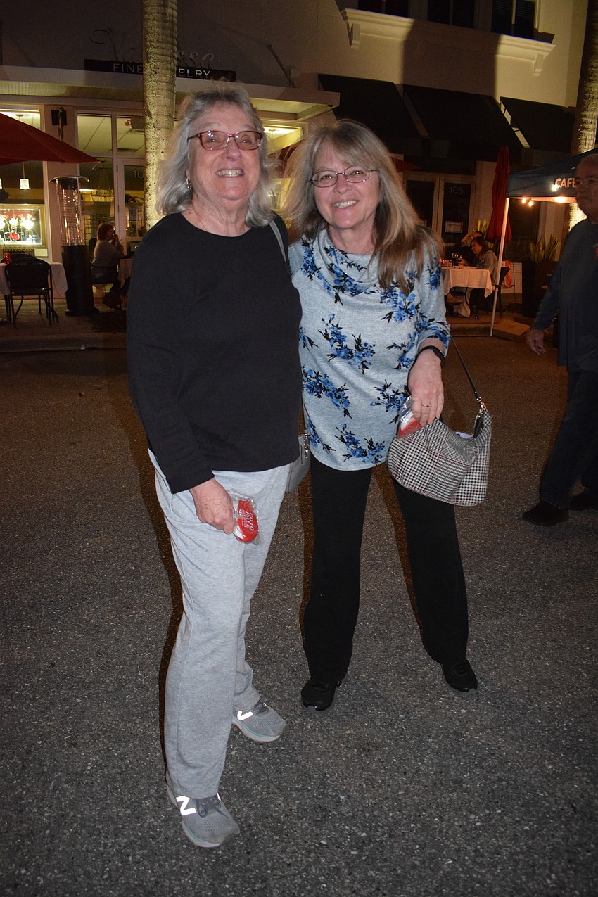 Lakewood Ranch's Janice Cox and Donna Kochno make their way down Main Street at Lakewood Ranch.