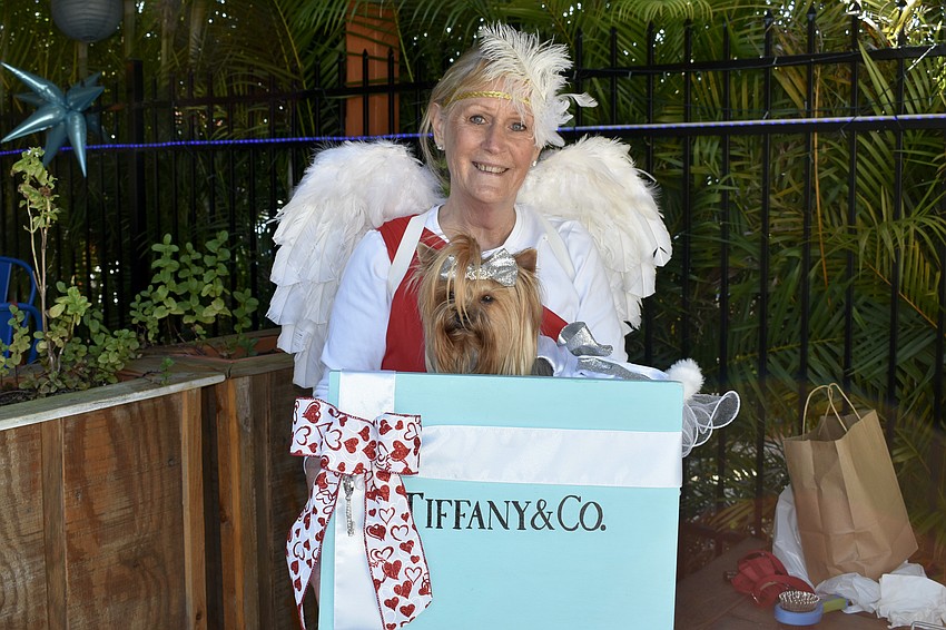 Gail Yeager and her Yorkshire terrier Hetty won the Most Creative award in the costume contest.