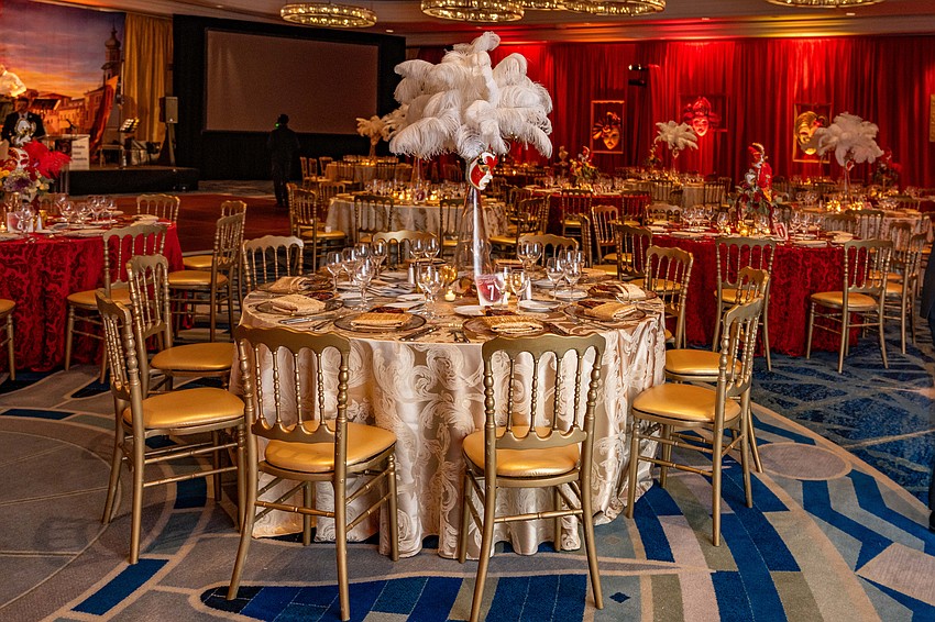 The Ritz-Carlton ballroom was dressed up for the theme.