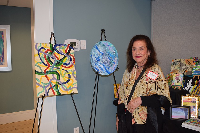 Barbara Mishkin and her art.