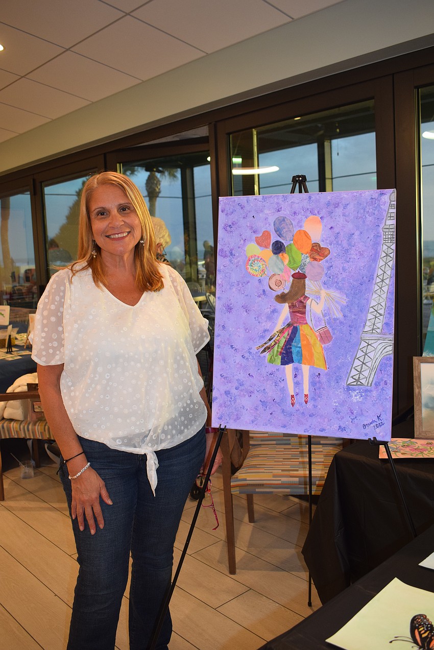 Brenda Kelly and her art.