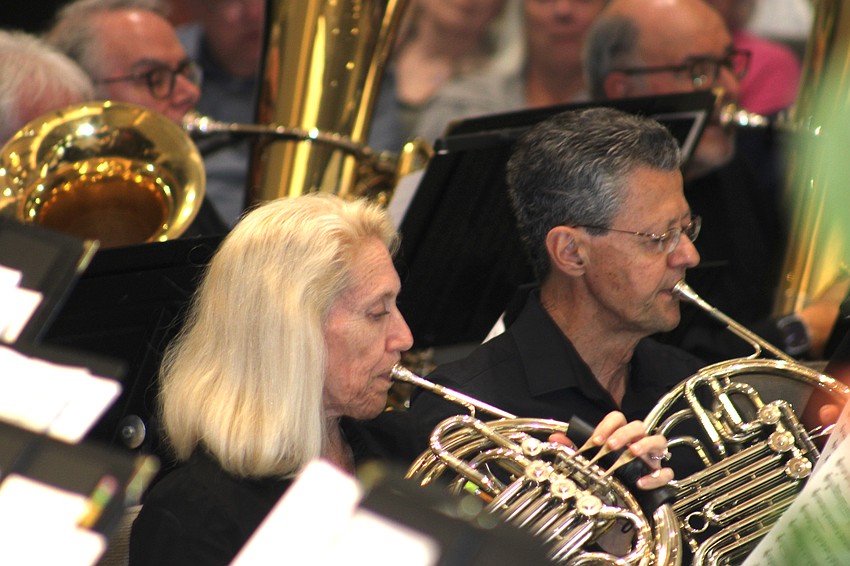 Ginny Elkins-Barbaro and Matt Barbaro are a husband and wife team who play the French Horn for the Lakewood Ranch Wind Ensemble.