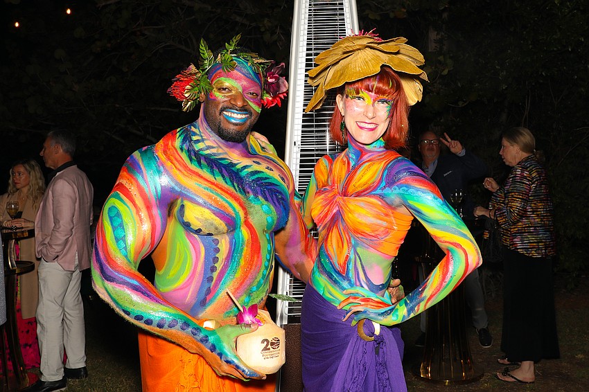 Performance artists Daniel Louis and Hannah Baghall