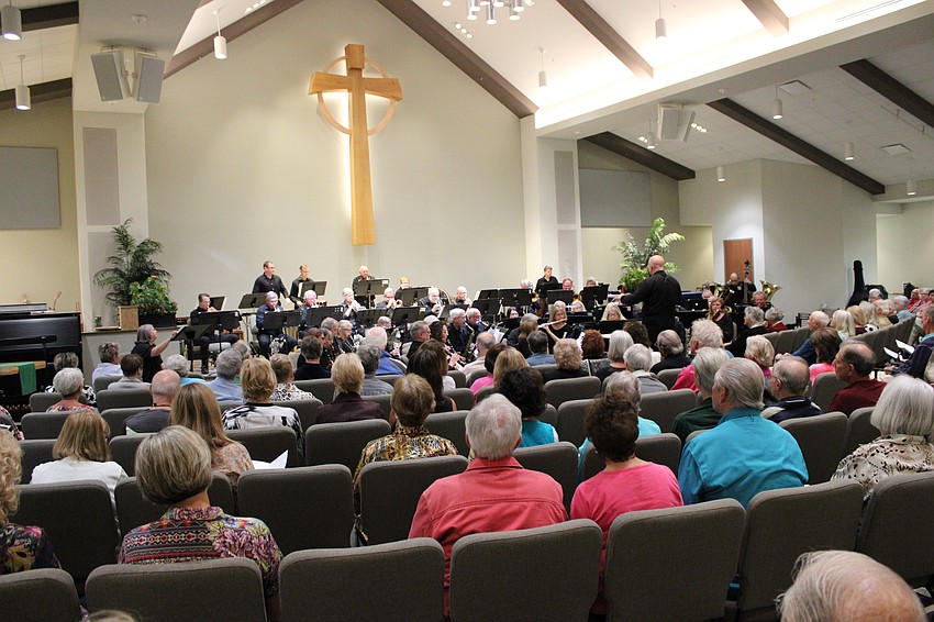 A crowd of 200 packed Peace Presbyterian Church for the Lakewood Ranch Wind Ensemble's 