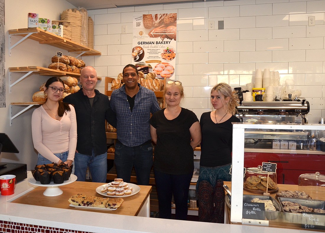 Colin Reichardt, center, is thrilled to see continued success at his German bread business in downtown Winter Garden.