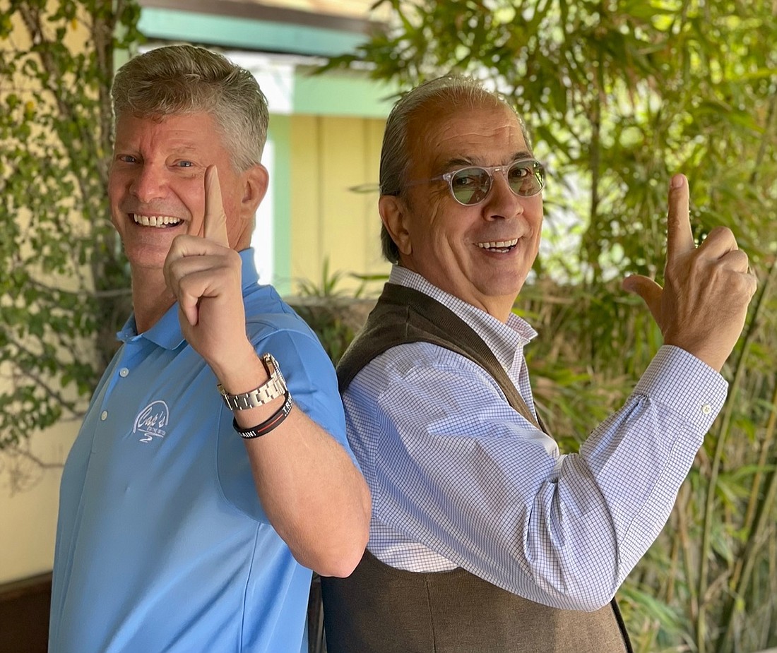 Stephen Joost (left) and Bernard De Raad want to open more waterfront restaurants in Northeast Florida similar to Cap’s on the Water.