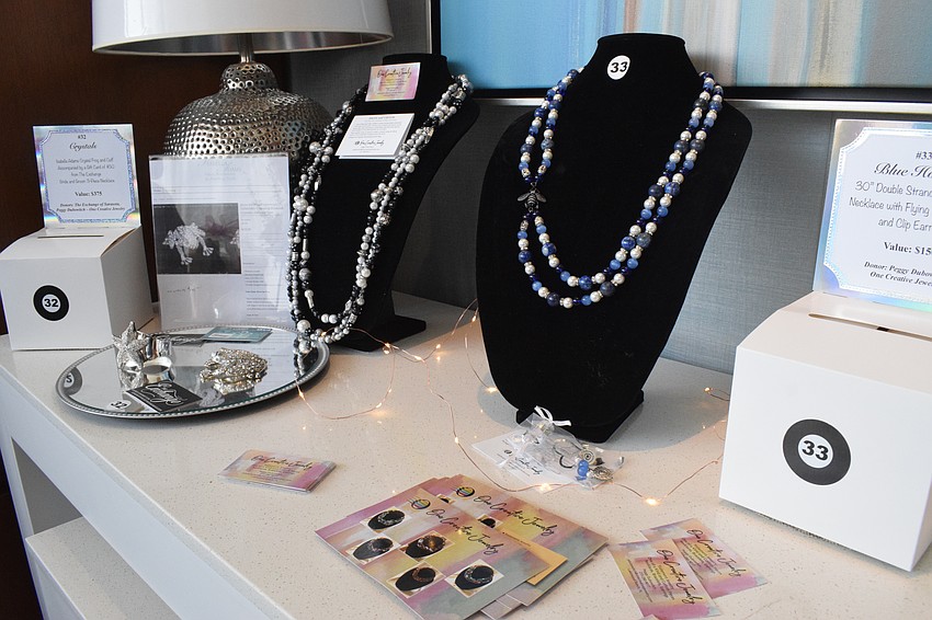 Jewelry is a hot ticket item in the chance auction.