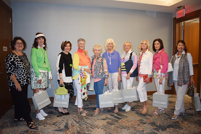 Evelyn & Arthur manager Aliki Gable created each of the outfits models Maureen Hicks, Daniella Soloman, Re Gibson, Jaynie Bush, Susan Hook, Kim Brown, Carolyn Bramel, Jan Albert and Maury Wong will sport on the runway.