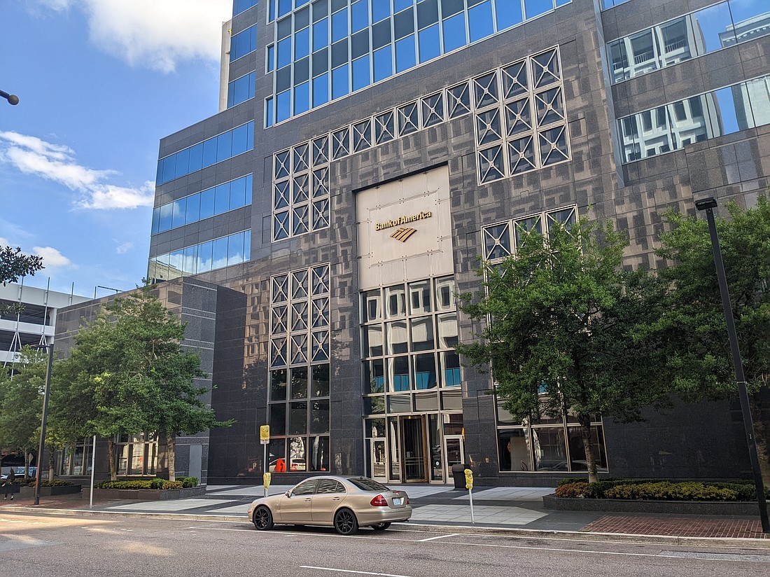 Bank of America is closing its ground-floor Downtown Jacksonville financial center at 50 N. Laura St. in Bank of America Tower. It will leave its ATMs in place.